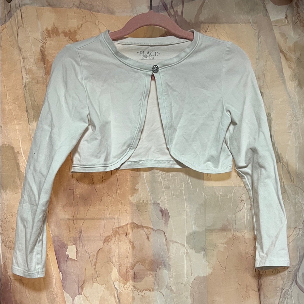 White Cropped Cardigan